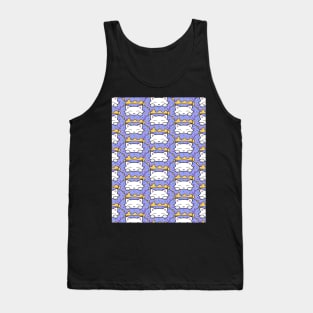 Cute cat eats donuts pattern Tank Top